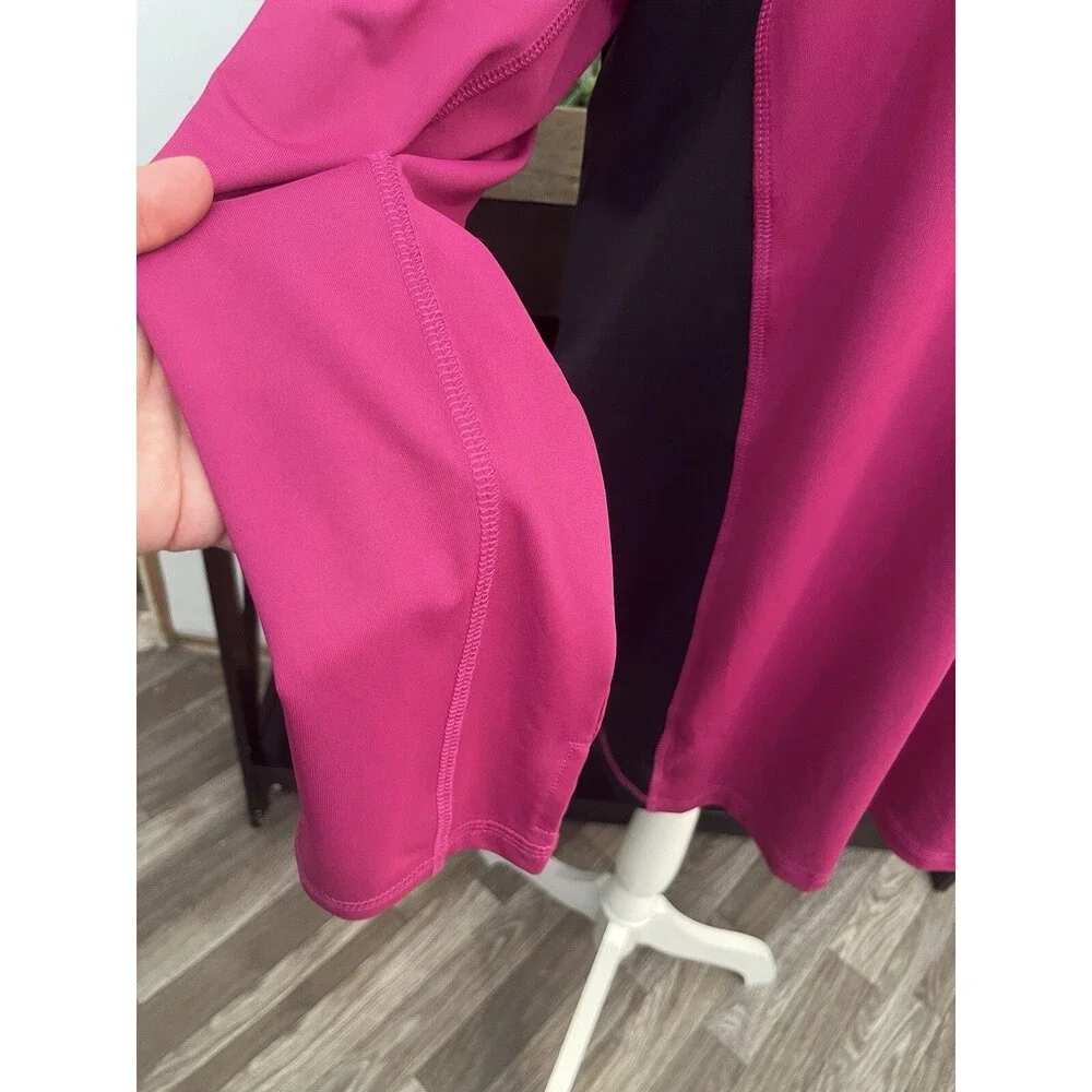 Livi Lane Bryant Quarter-Zip Pullover Size 26/28 Pink Magenta Active Sweatshirt